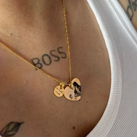 Heart Shape Golden Pendant