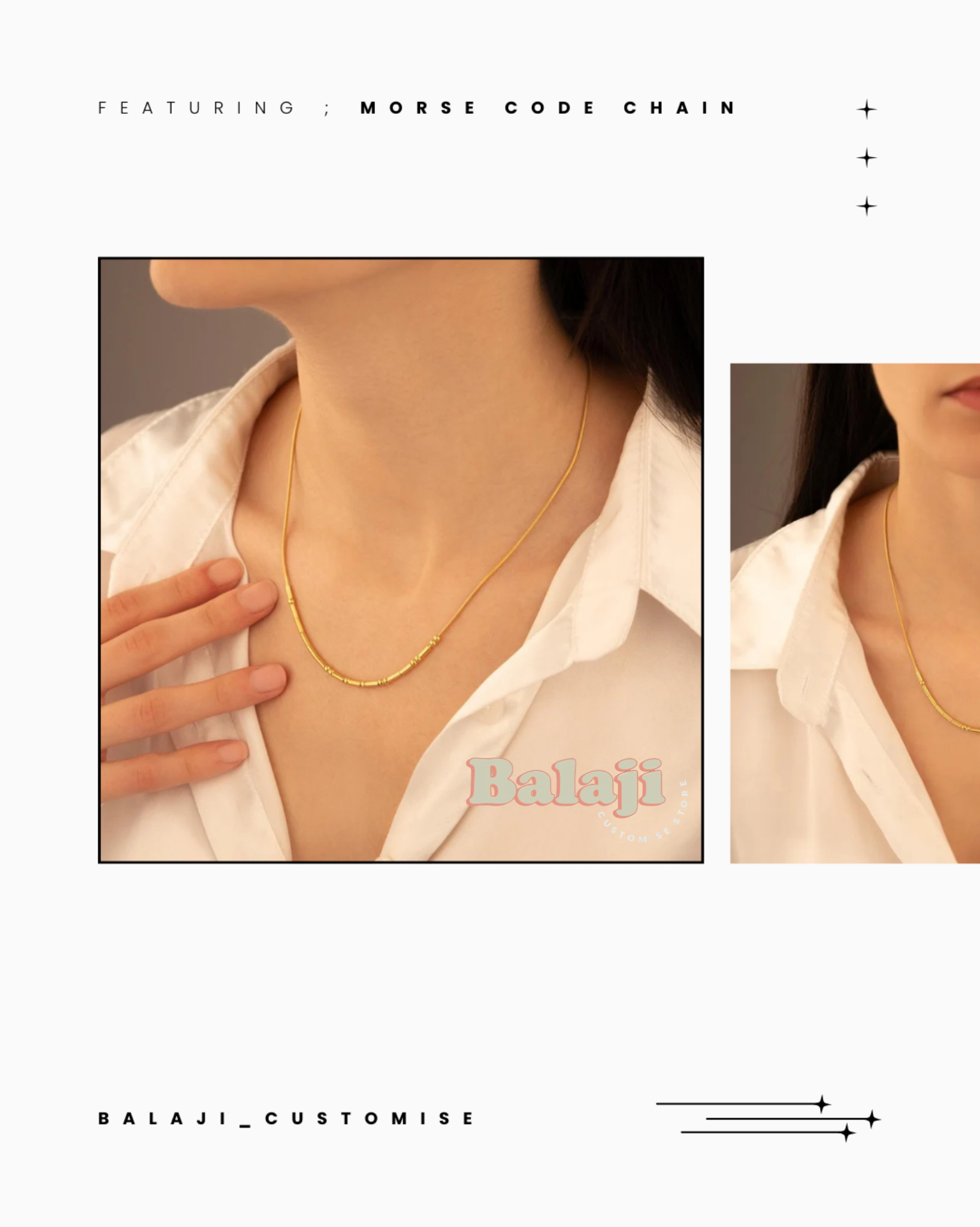 Morse code necklace
