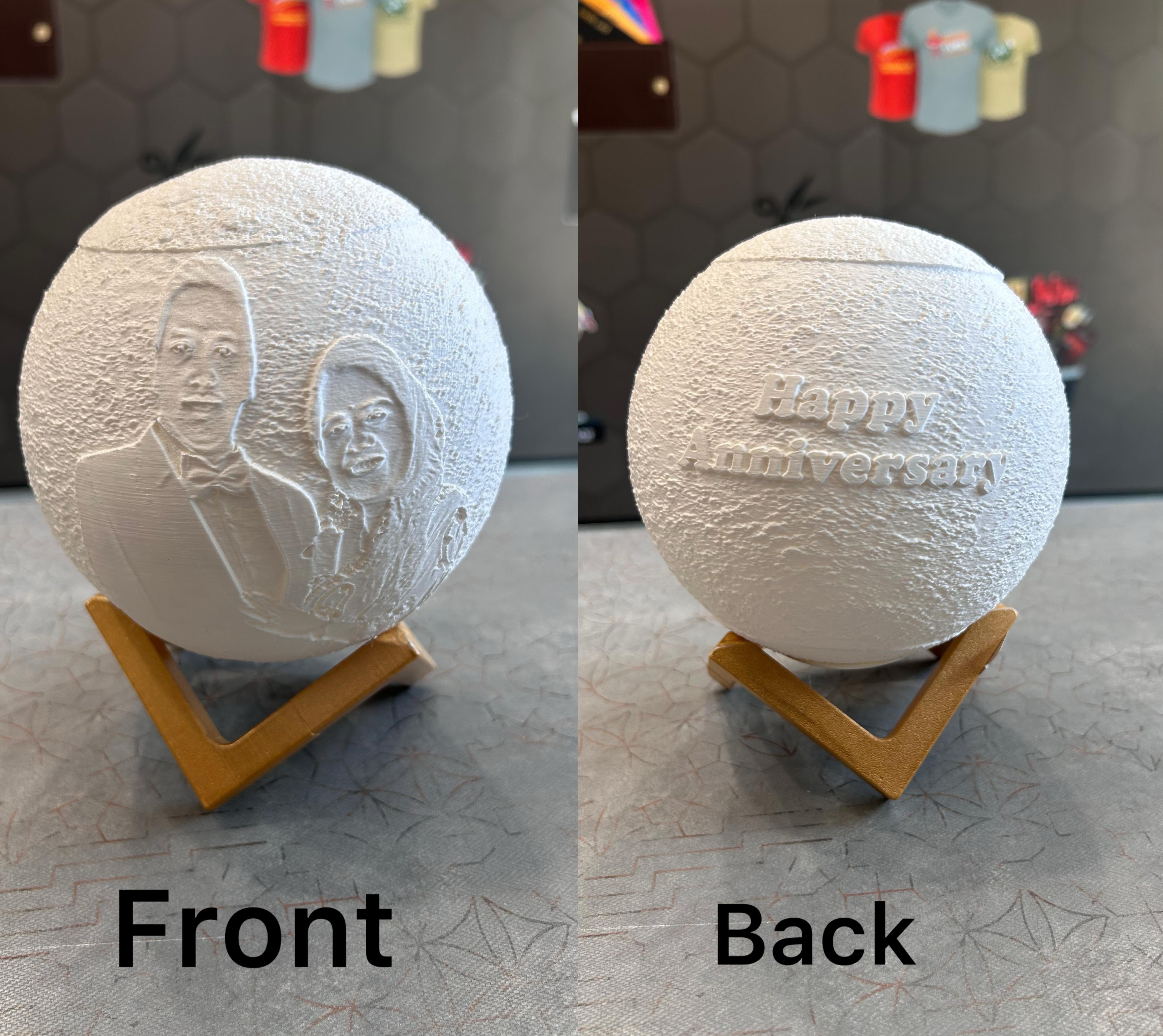 Personalized 3D Moon Lamp – Custom Photo/Name