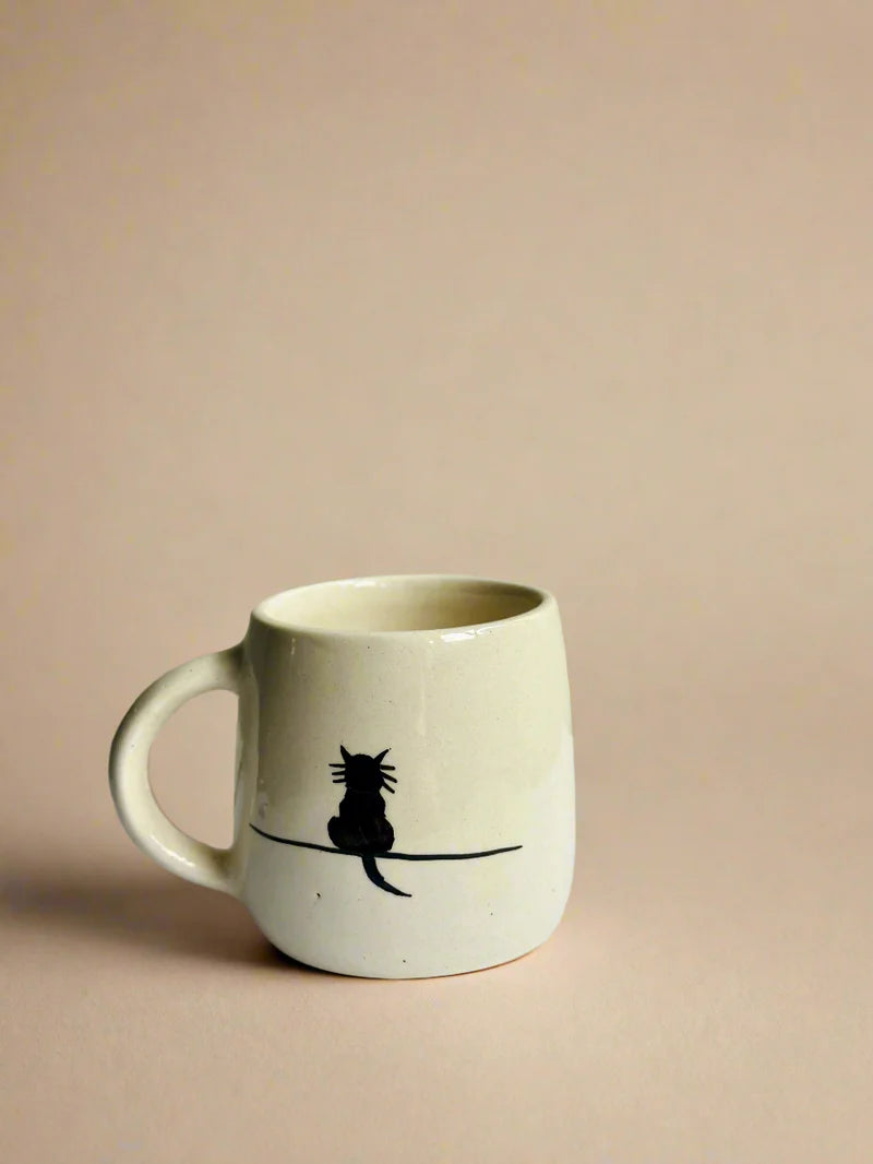 Black Cat Ceramic Mug (250ml)