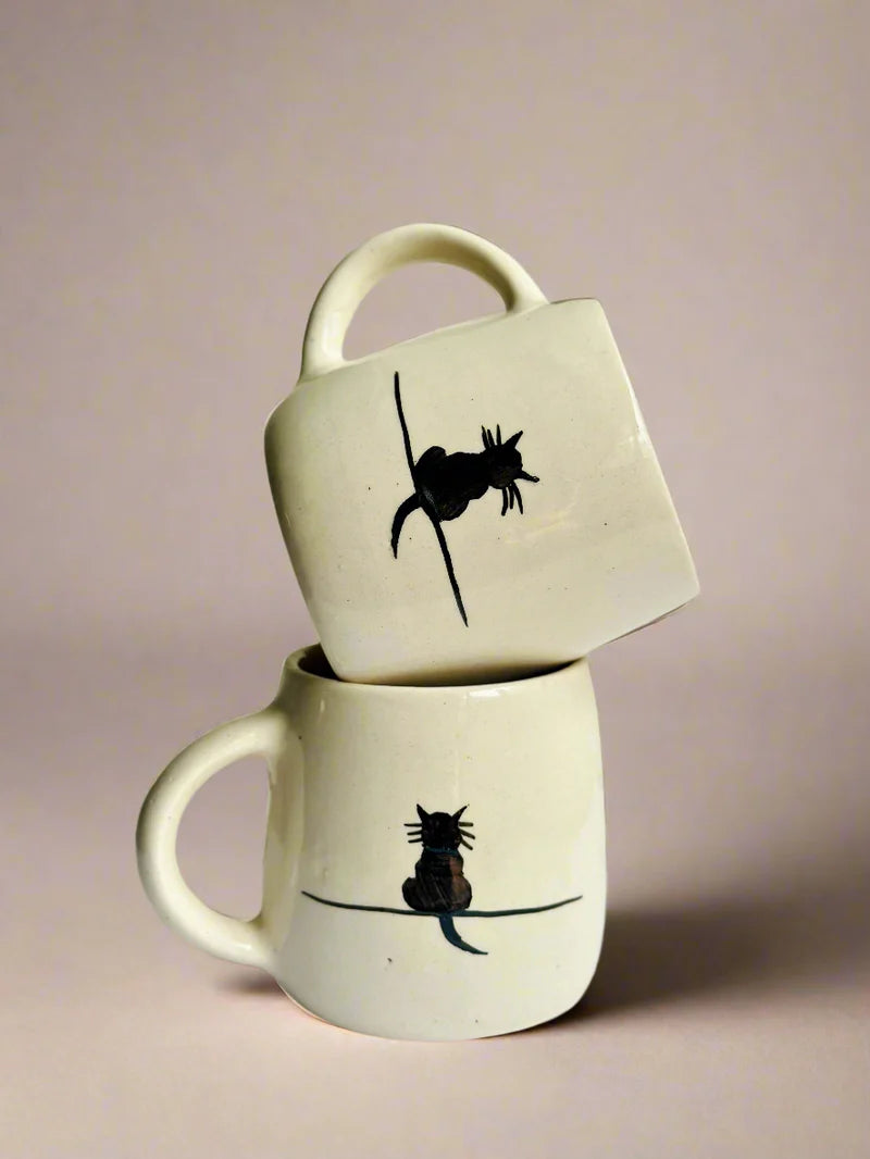 Black Cat Ceramic Mug (250ml)