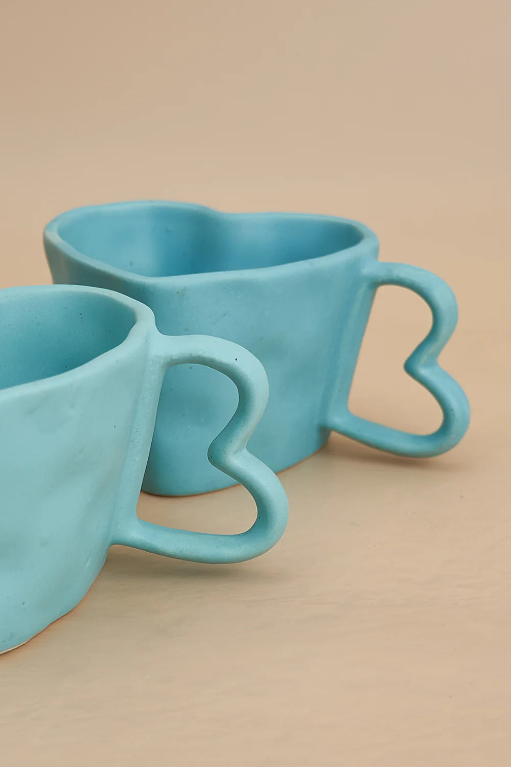 Sky Blue Ceramic Heart Mug (300ml)