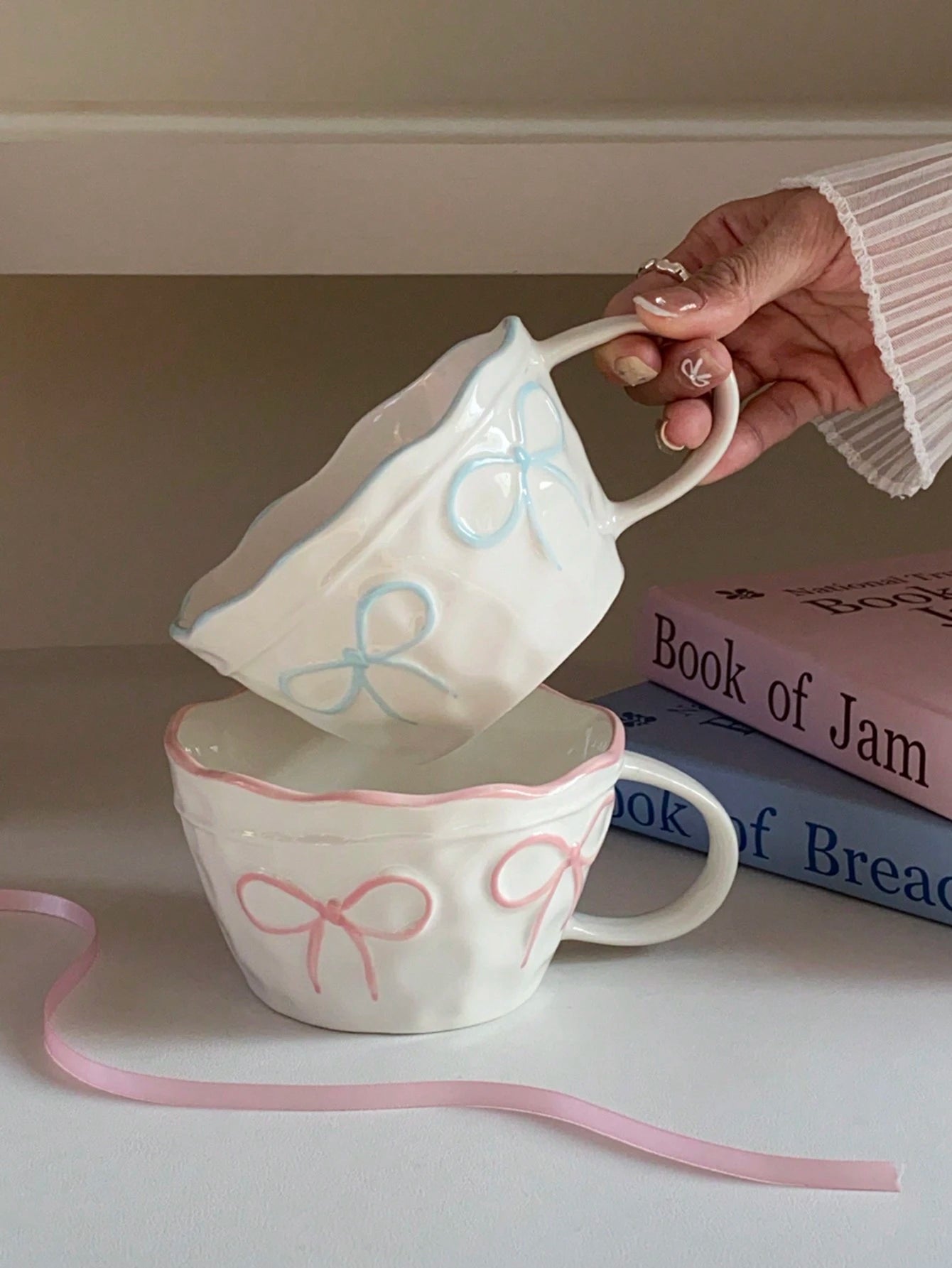 Valentine'S Day Bow Tie Ceramic Mug
