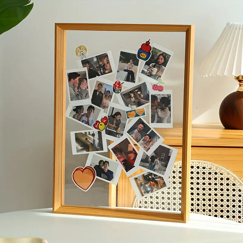 Modern Double-Sided Transparent Frame for Photos & Specimens