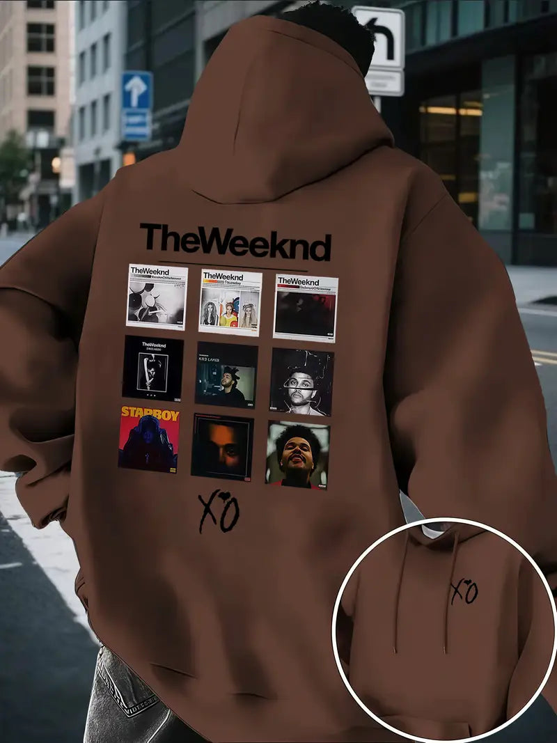 The Weeknd Inspired Graphic hoodie with Album Tracklist Print
