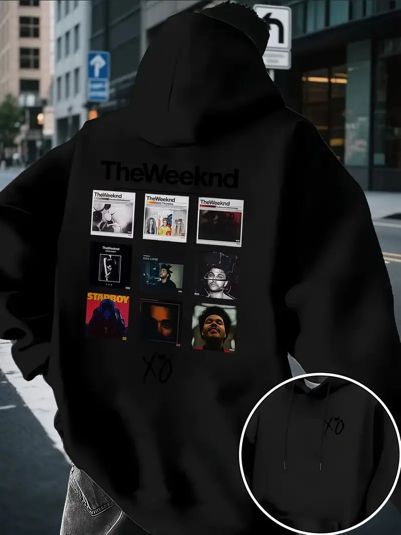 The Weeknd Inspired Graphic hoodie with Album Tracklist Print
