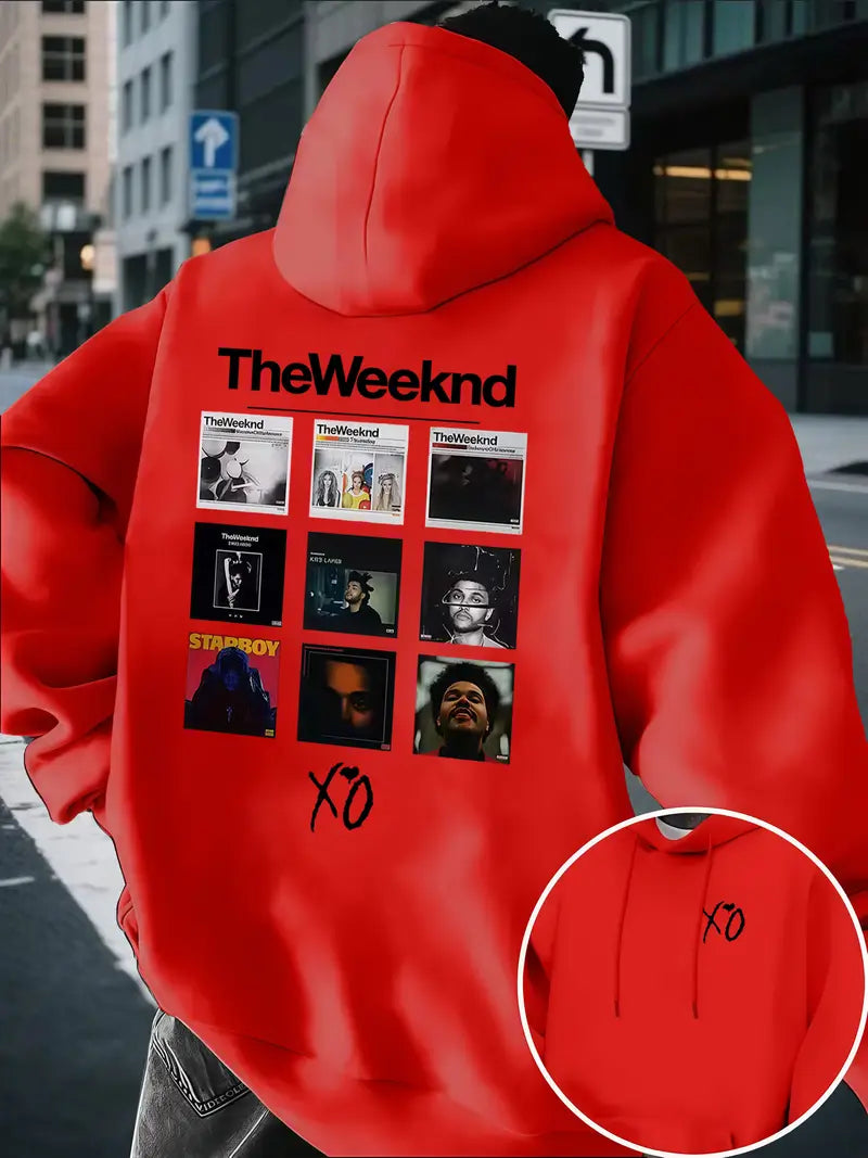 The Weeknd Inspired Graphic hoodie with Album Tracklist Print