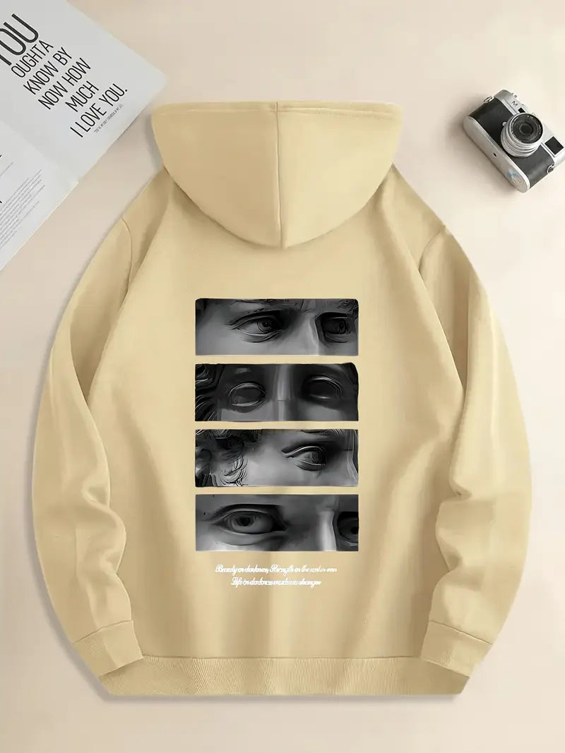 Men’s Trendy Eye Print Hoodie