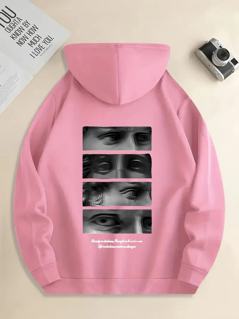 Men’s Trendy Eye Print Hoodie