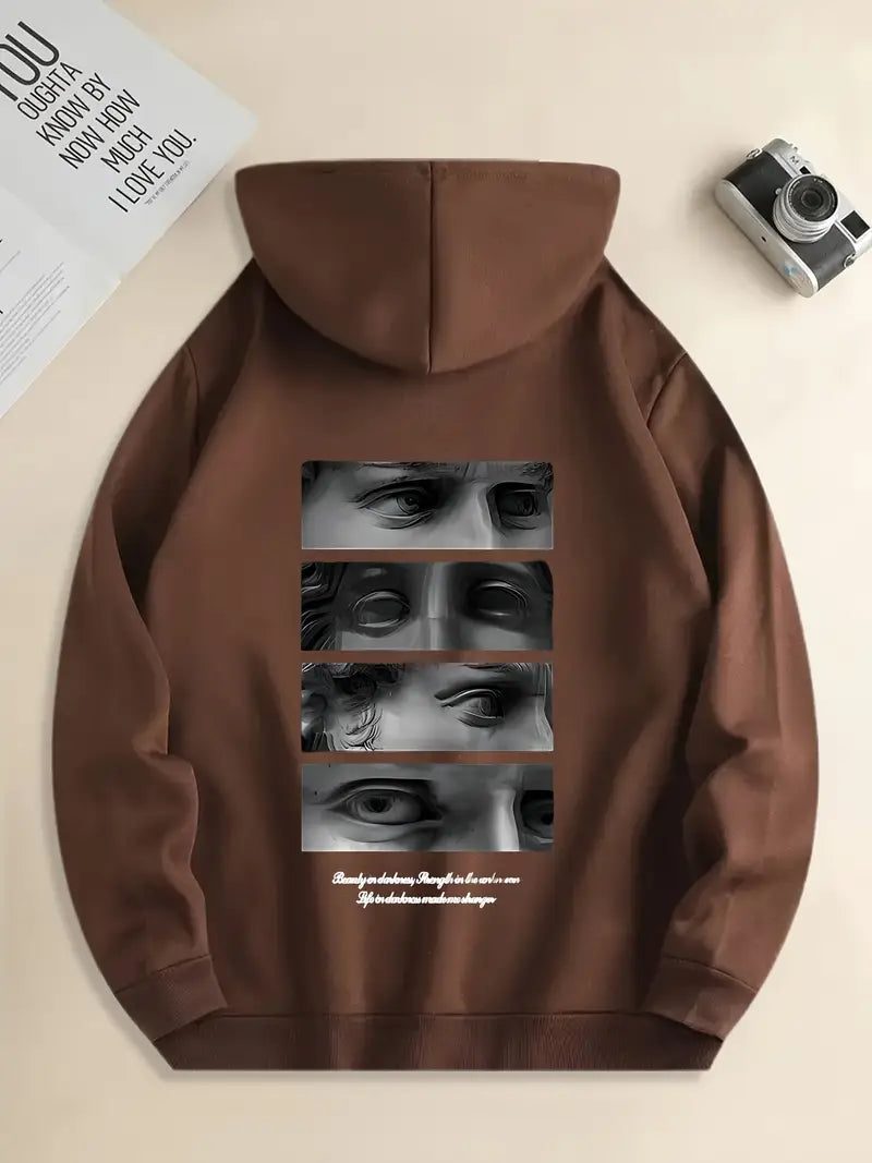 Men’s Trendy Eye Print Hoodie