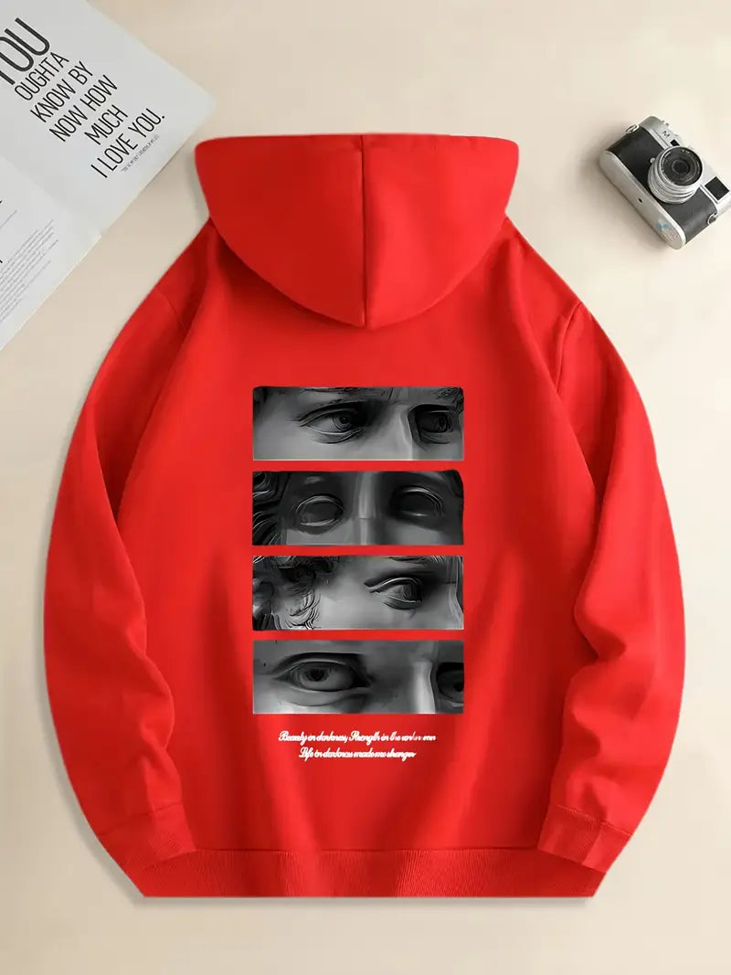 Men’s Trendy Eye Print Hoodie