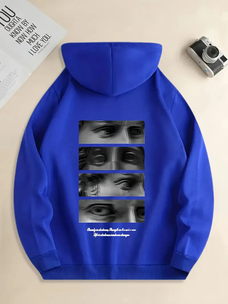 Men’s Trendy Eye Print Hoodie