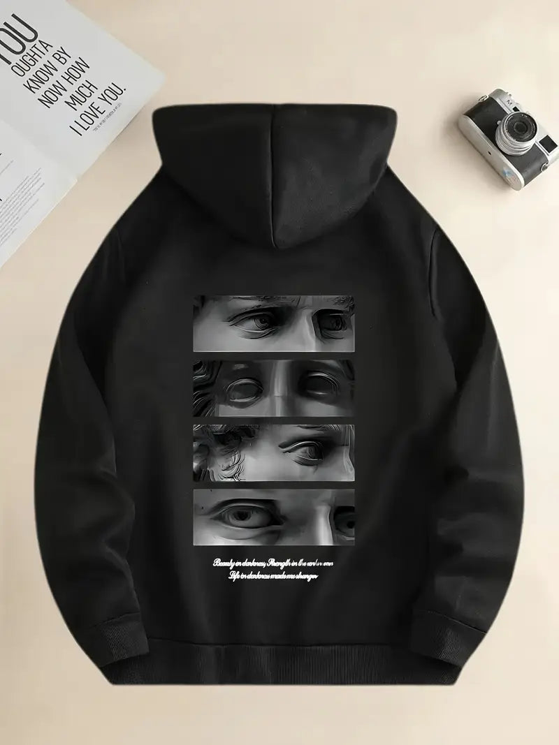 Men’s Trendy Eye Print Hoodie