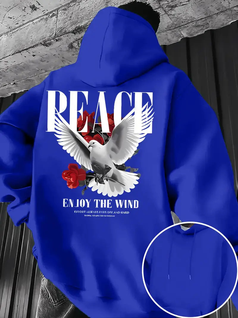 Peace Dove & Roses Graphic hoodie