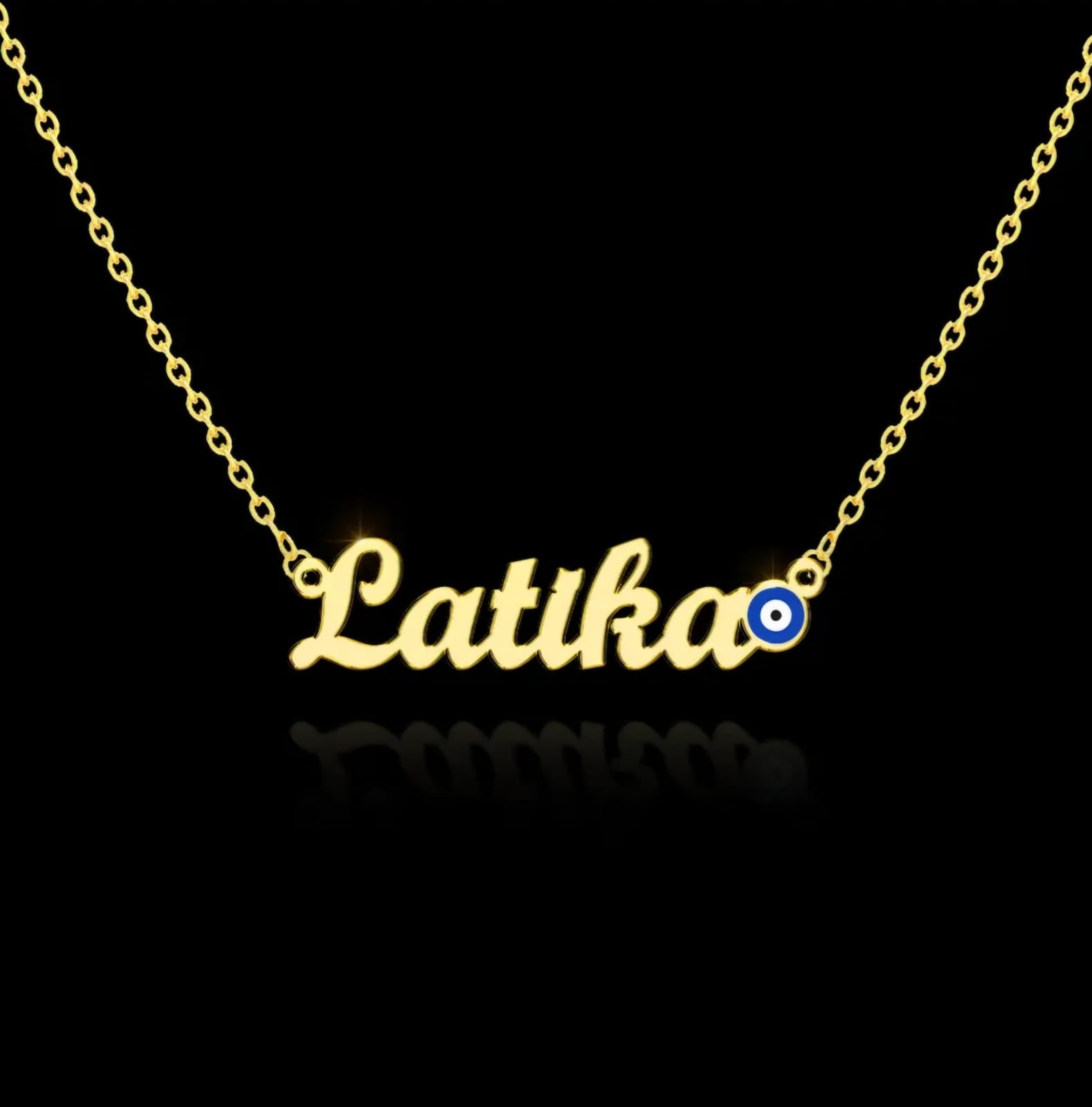 Custom Enamel Name Necklace – CNC Flower Engraved