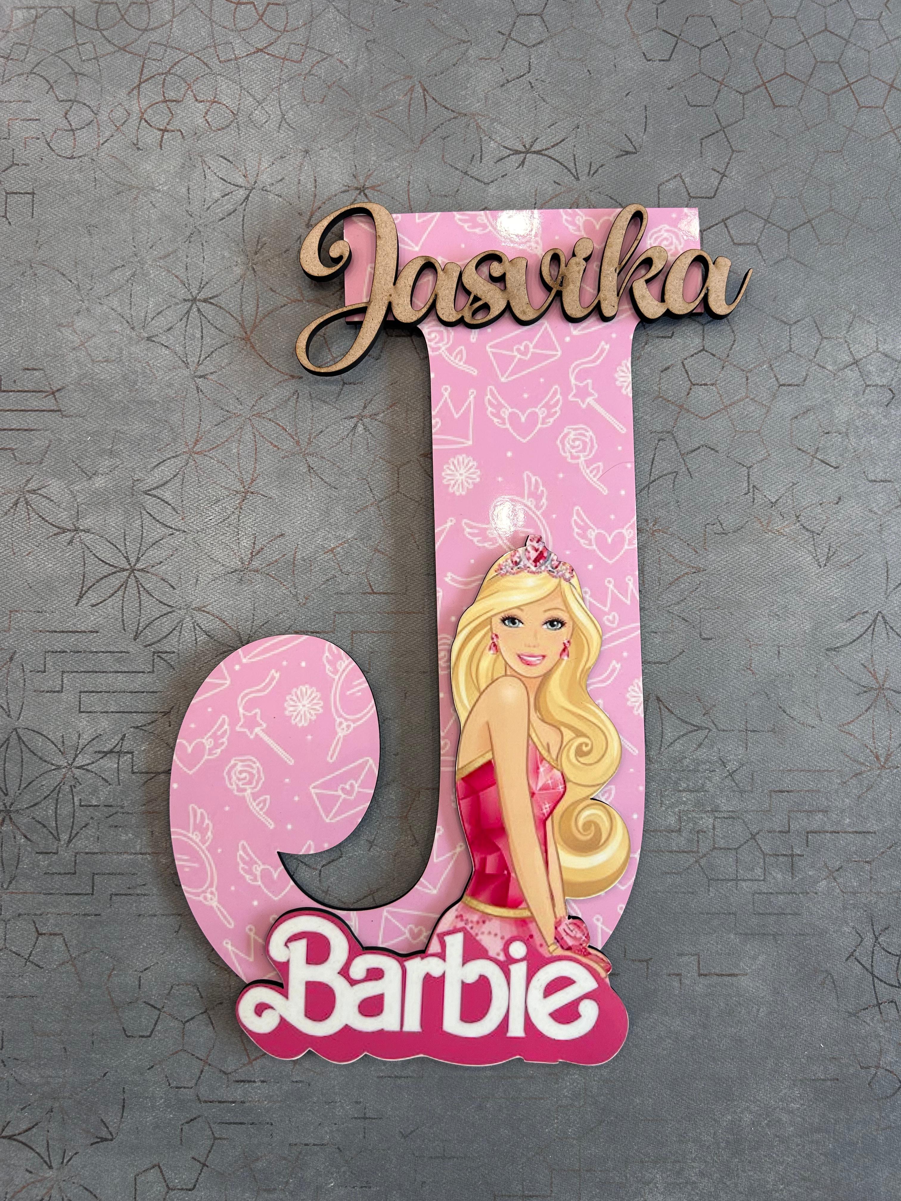 Customised Kids Initial Name Plate – Cartoon Theme