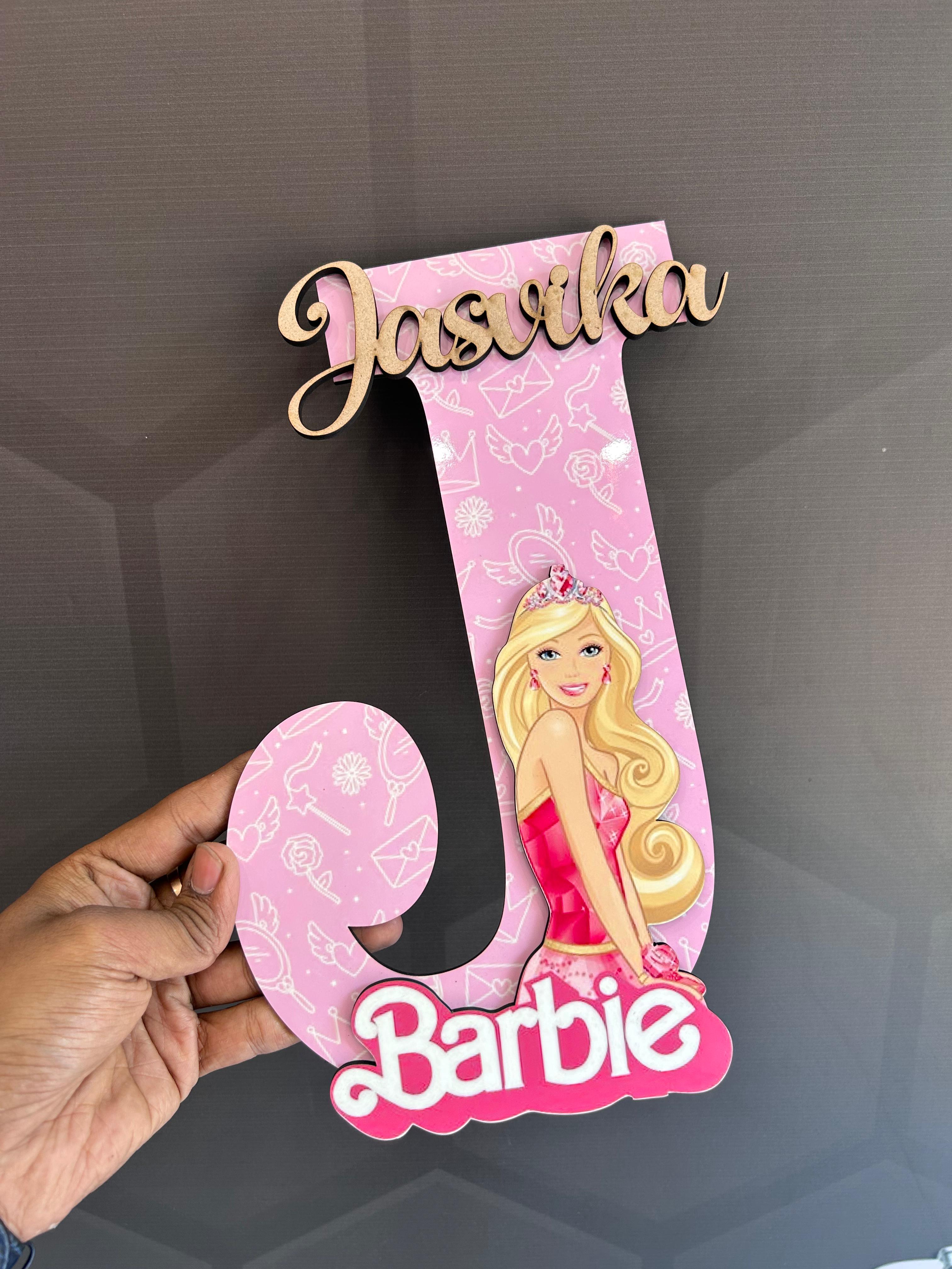 Customised Kids Initial Name Plate – Cartoon Theme