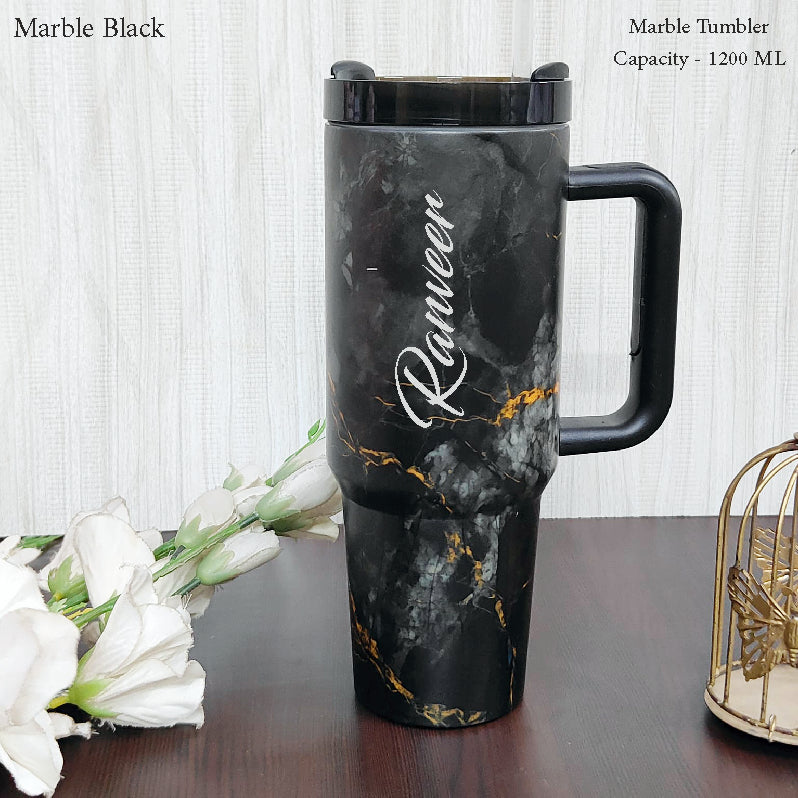 Customised Marble Tumbler – 1200 ML Stainless Steel
