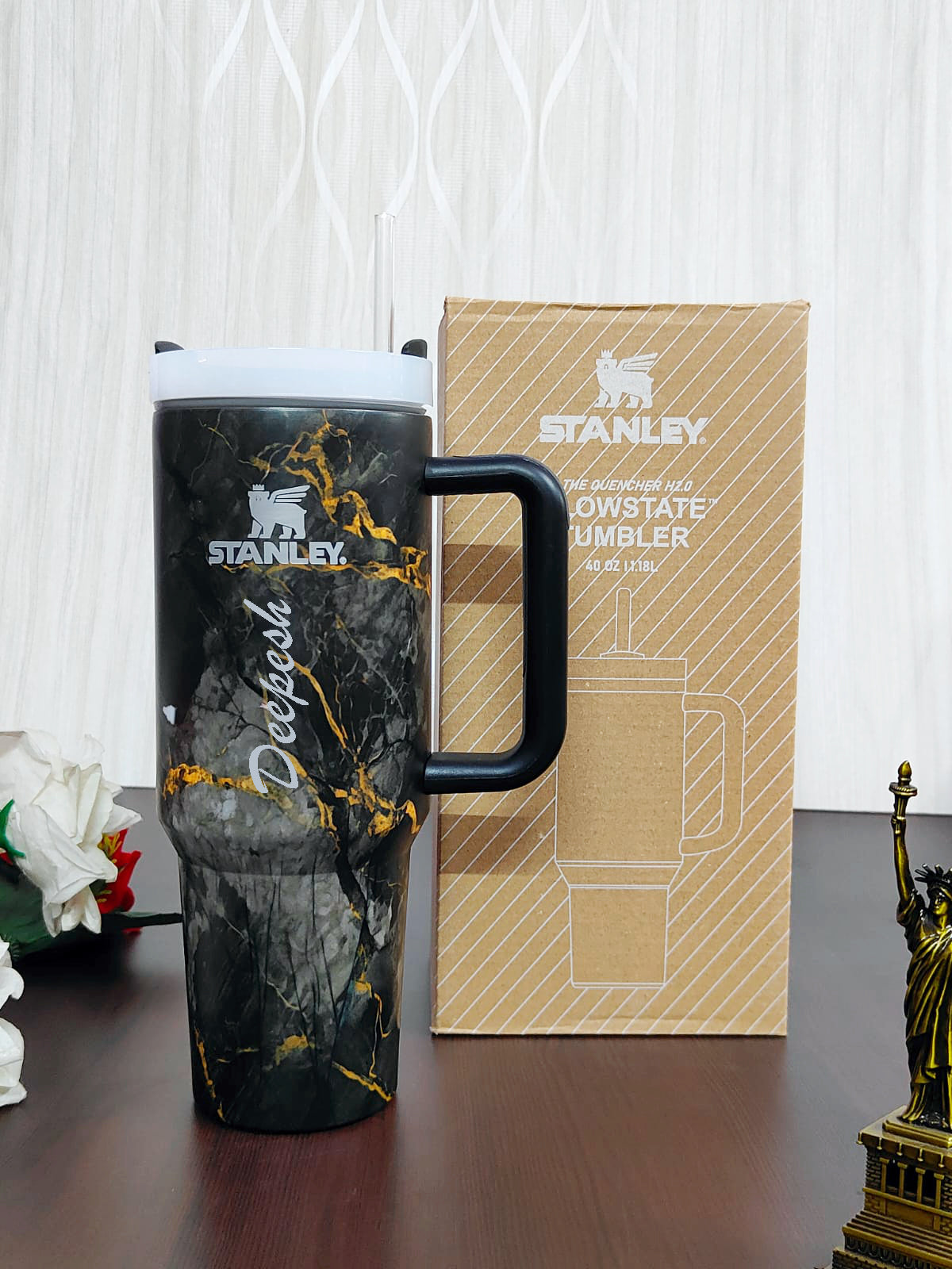 Marble Print Stanley Tumbler – 1200ML Hot & Cold