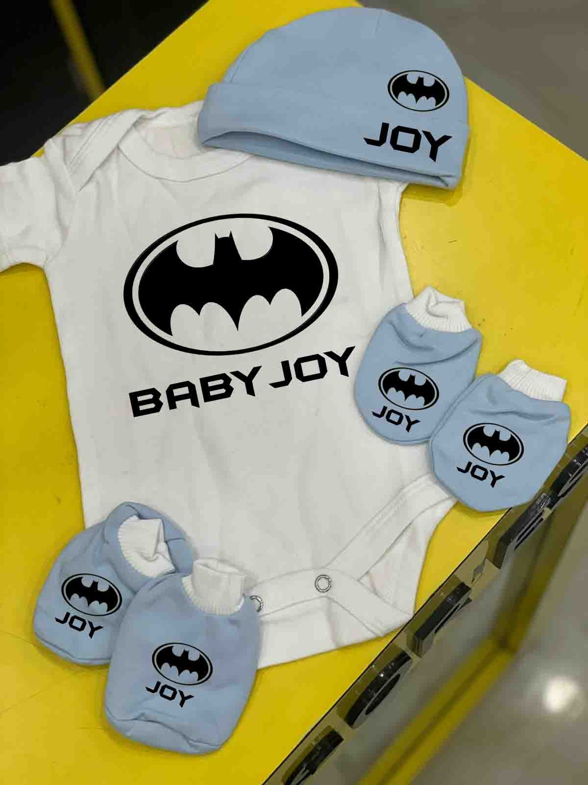 Customised Babywear Gift Set – Romper, Cap & Mittens