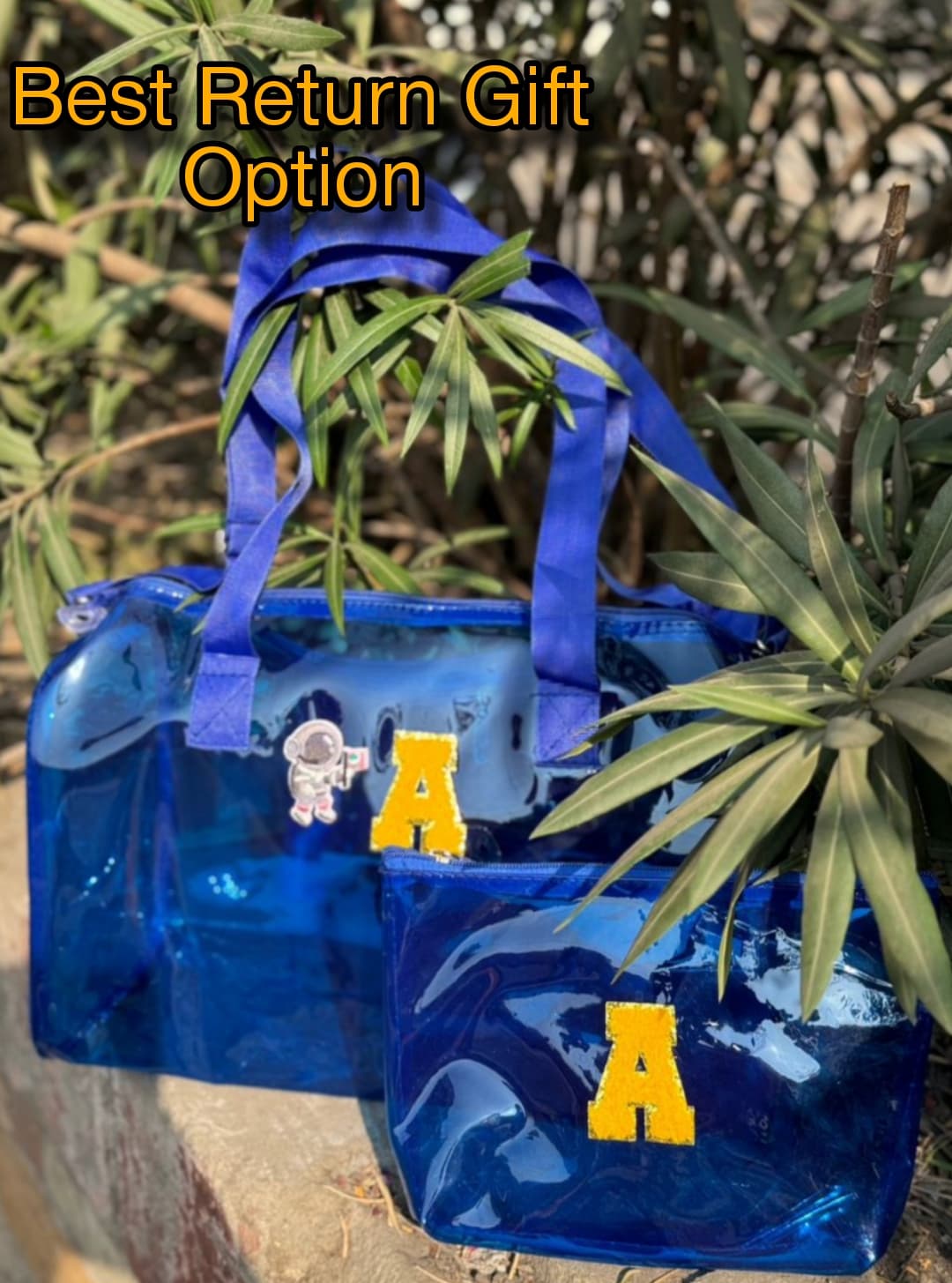 Neon Jelly Triangle Duffel Bag & Pouch – Custom Combo