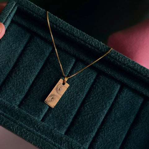 Gold Plated Eye Pendant