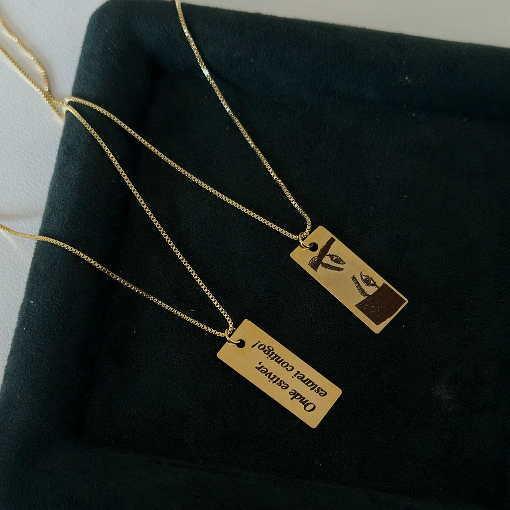 Gold Plated Eye Pendant