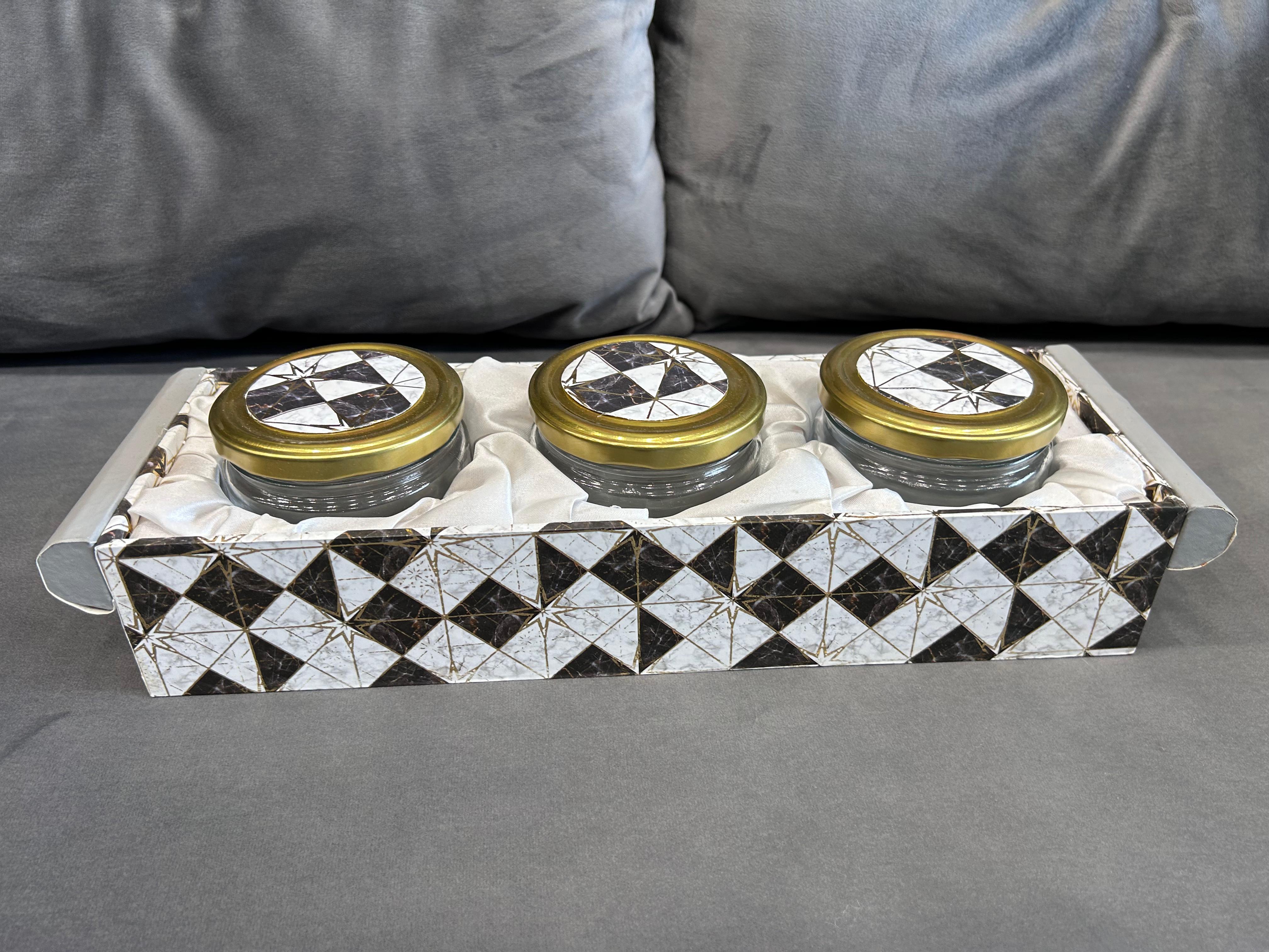 3 Fruit Dry Fruti Jar Tray
