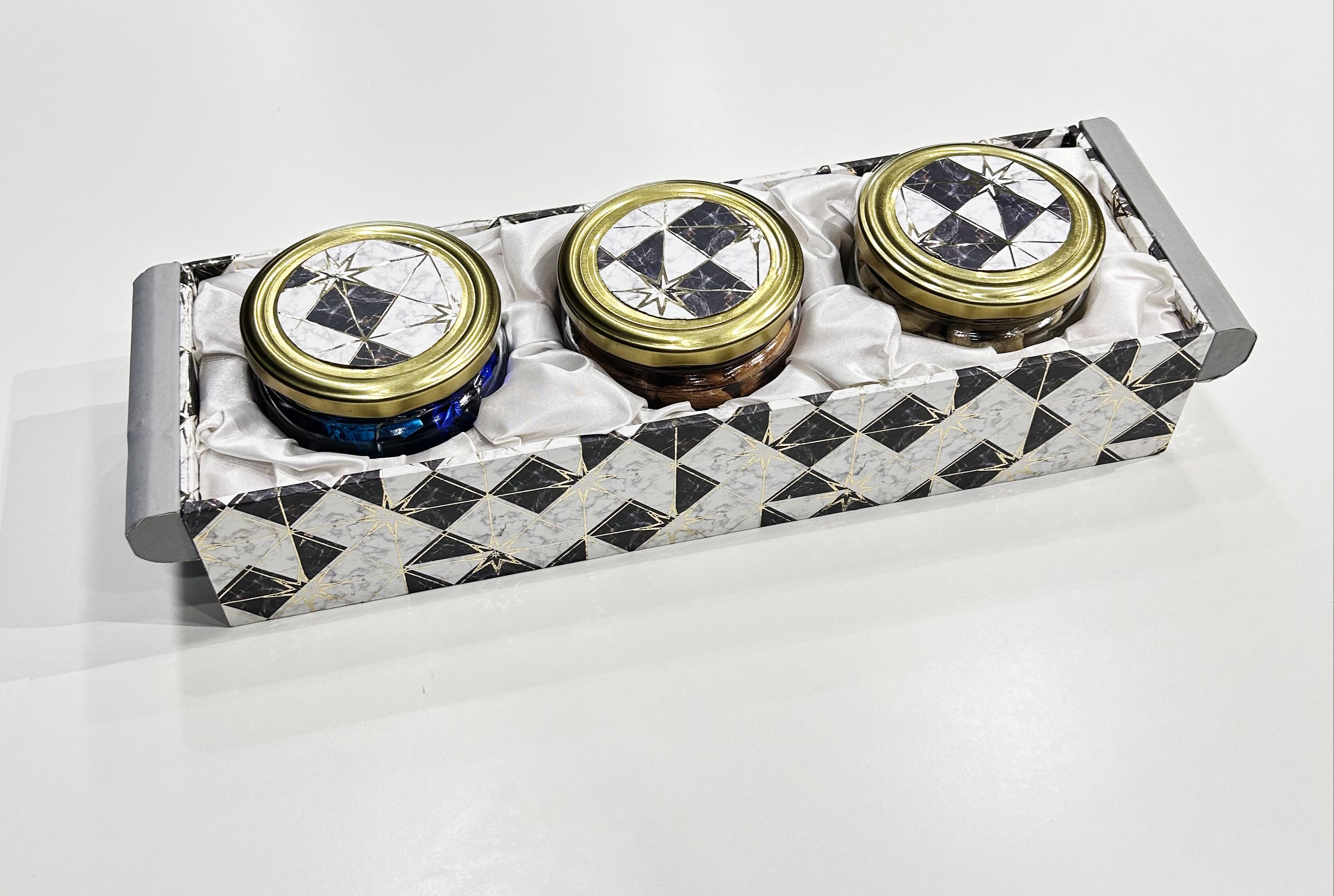 3 Fruit Dry Fruti Jar Tray