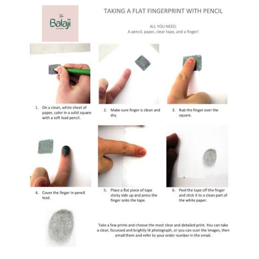 Customise heart fingerprint bracelet