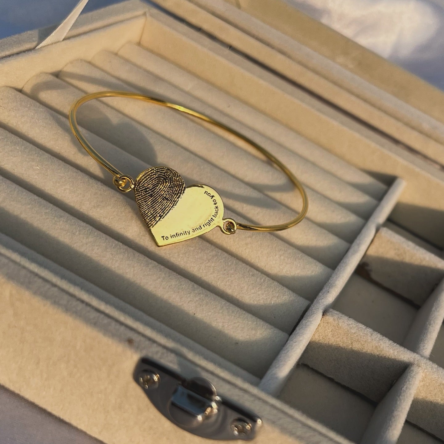 Customise heart fingerprint bracelet