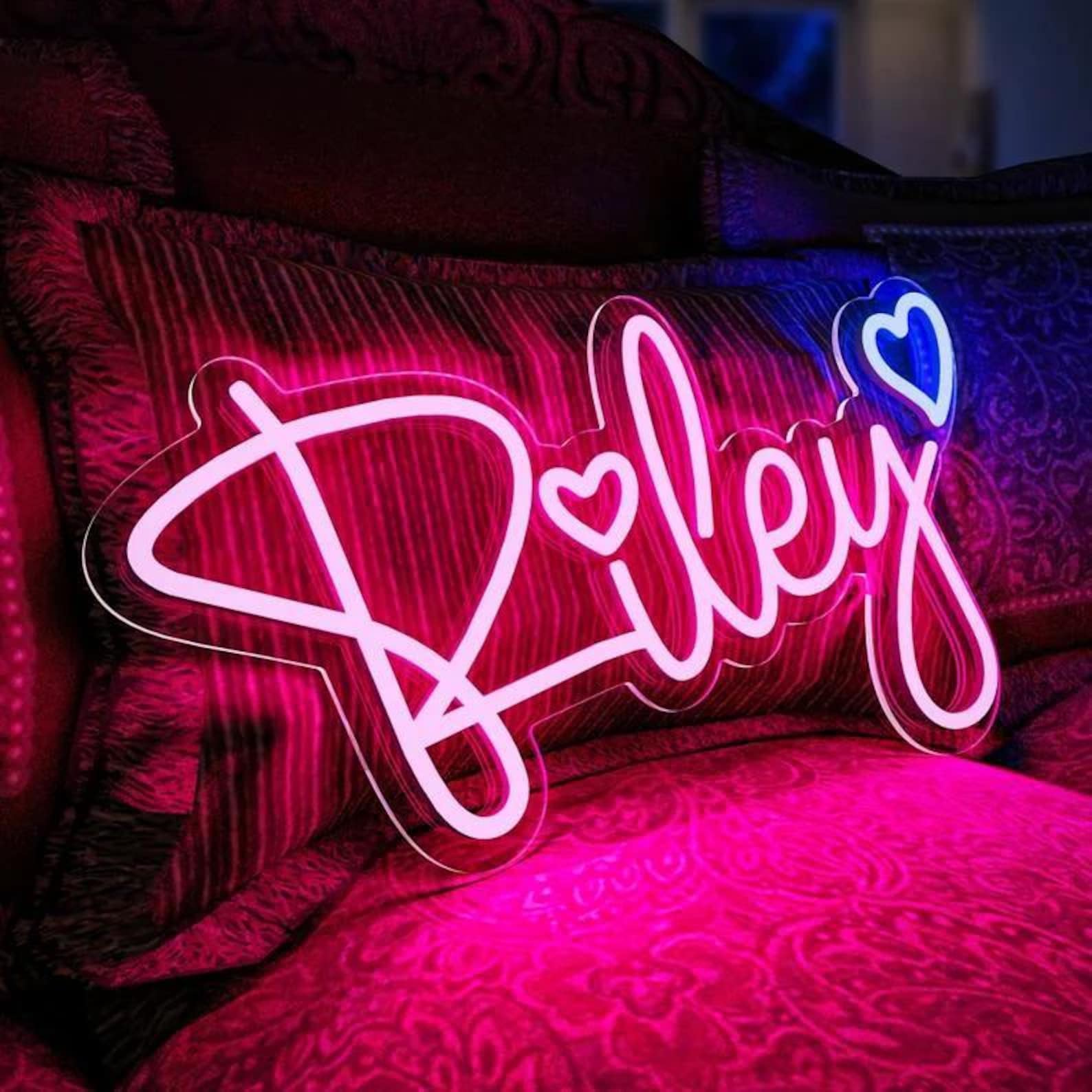 Custom Neon Name Sign, Personalized Neon Sign, Kids Bedroom Neon Sign Light, Light Up Name Sign, Bedroom Ideas, Dorm Decor, Gift for Kids