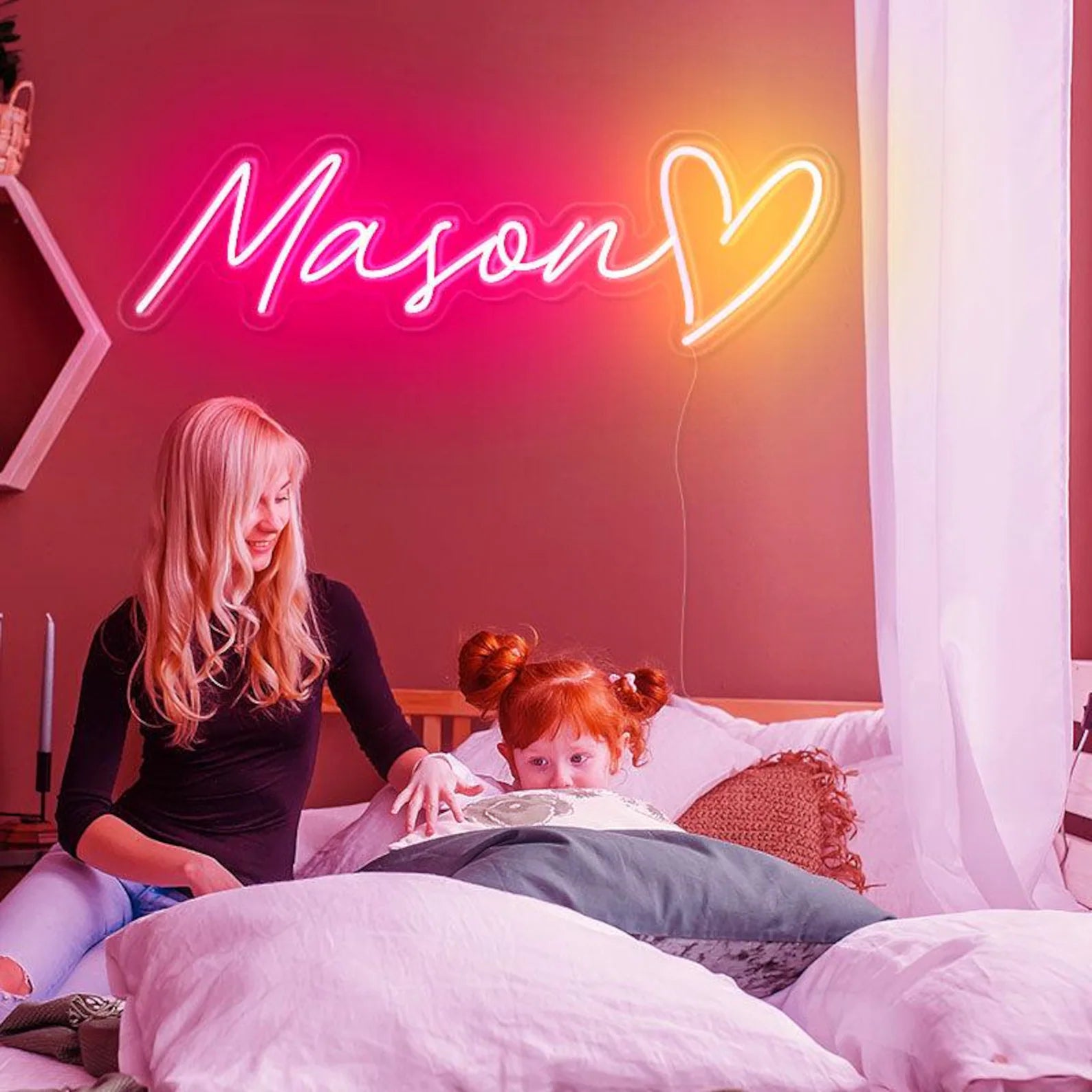 Custom Neon Sign for Kids, Led Light Bedroom Decor, Custom Led Sign Wall Decor, Kid's Room Decor, Gift for Her/Him, Personalized Gift, Gifts