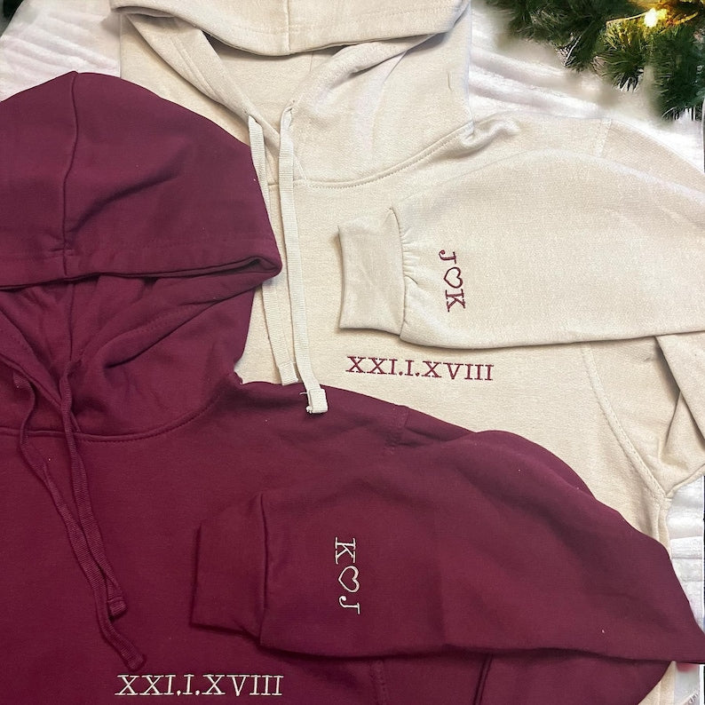 Roman numerical hoodie 