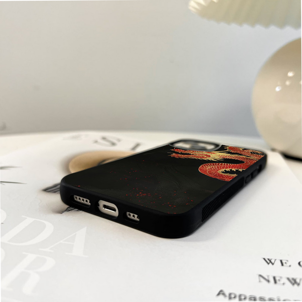 Shadow Ember Dragon Glass Case