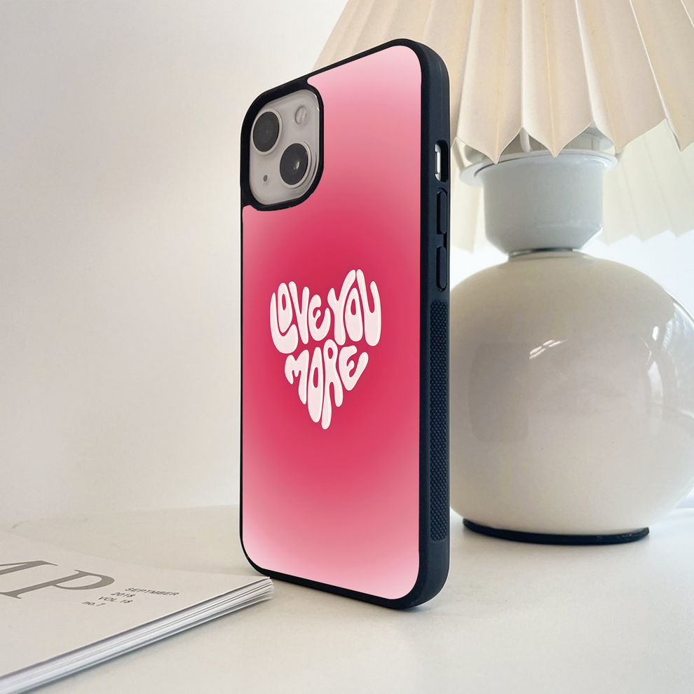 Love You More Quotes Glass Case