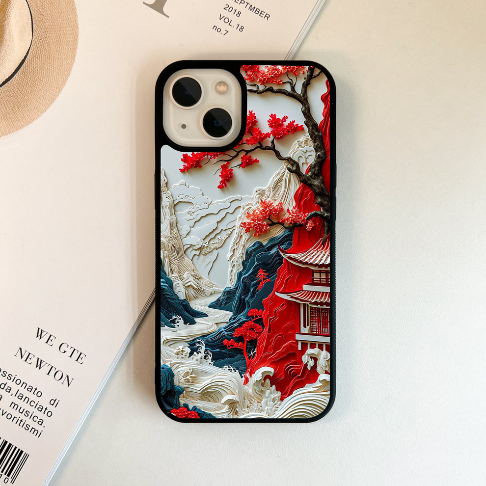 Whispers of Sakura Waves Glass Case