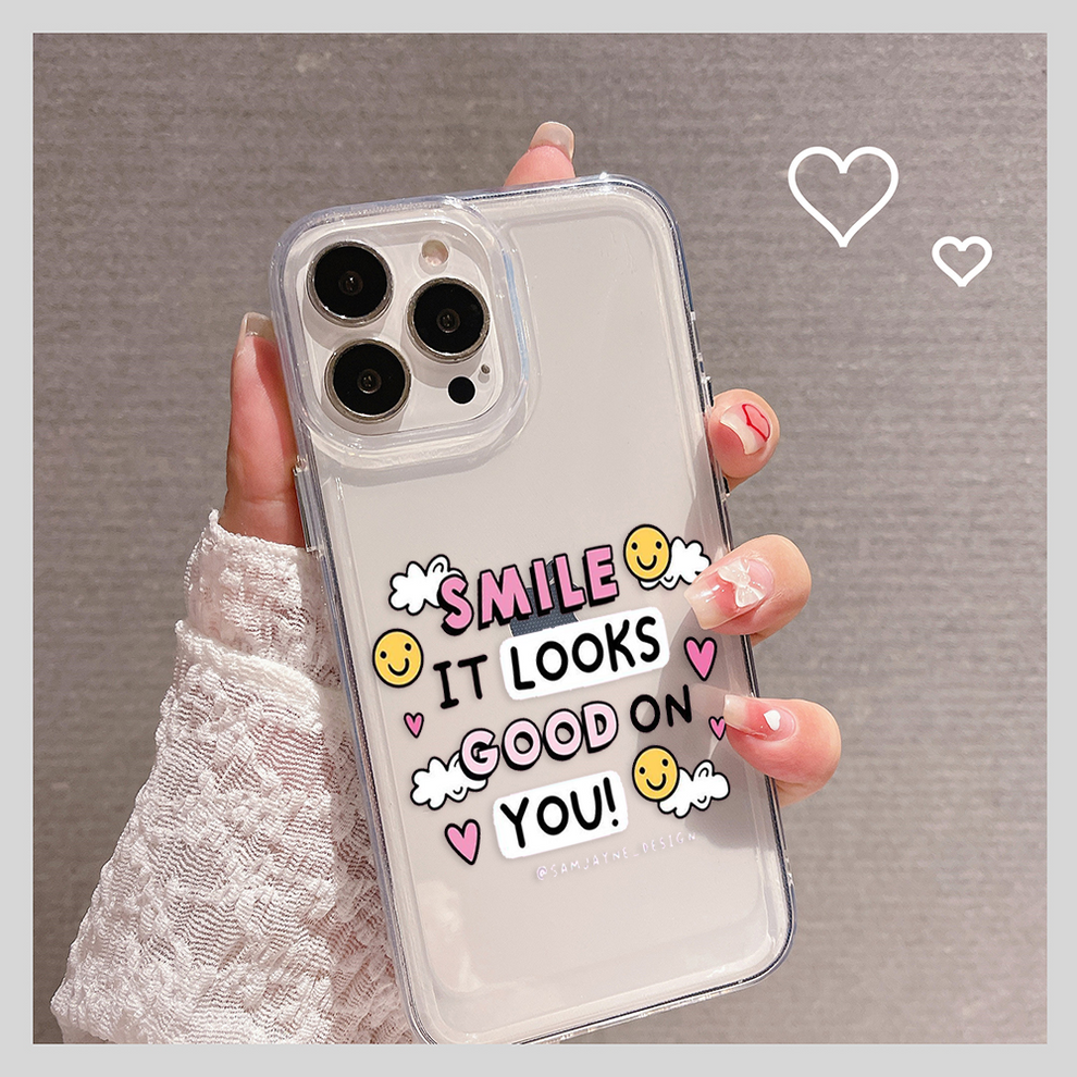 Smile, It Looks Good Clear Silicon Case Cover