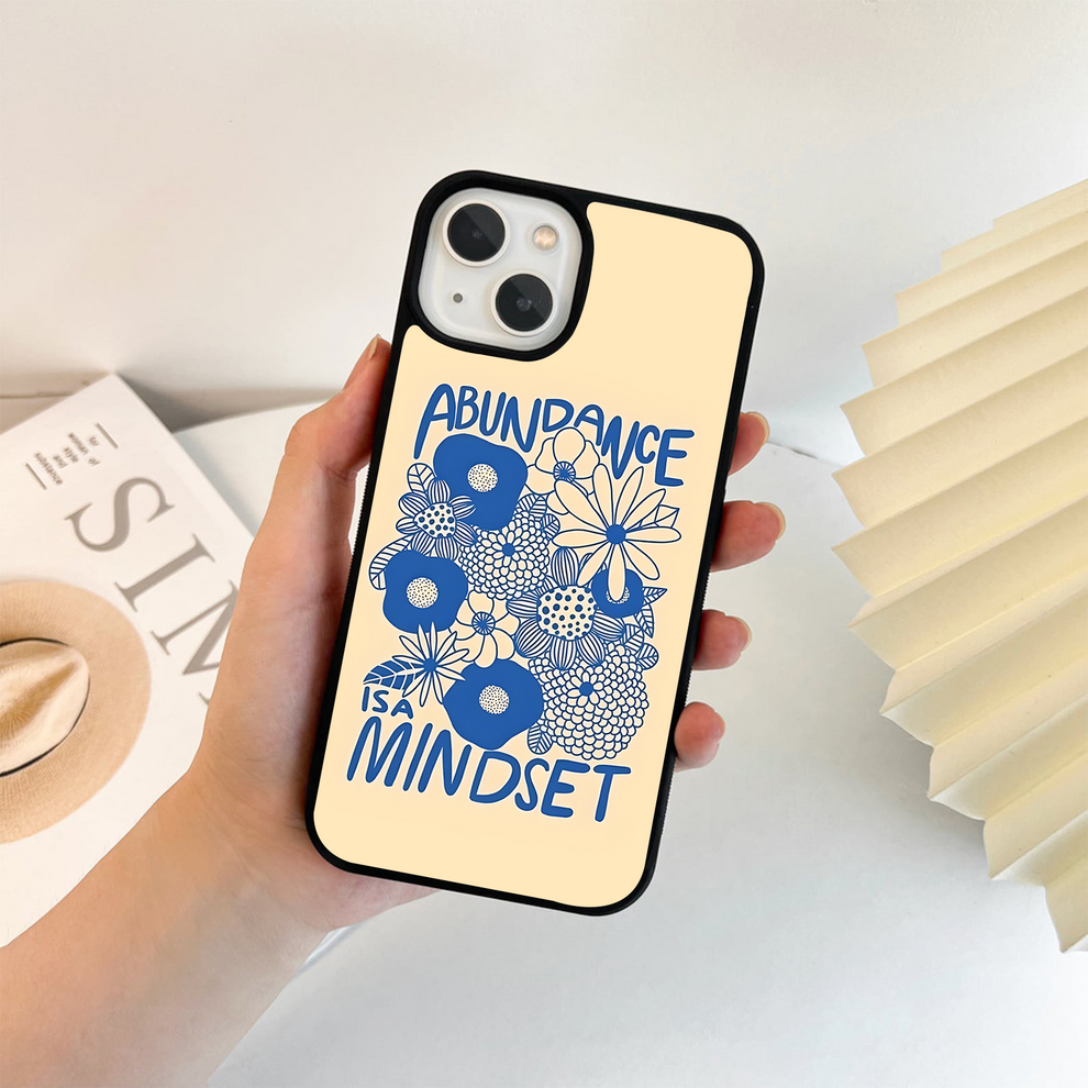 Abundance Is A Mindset Quotes Glass Case