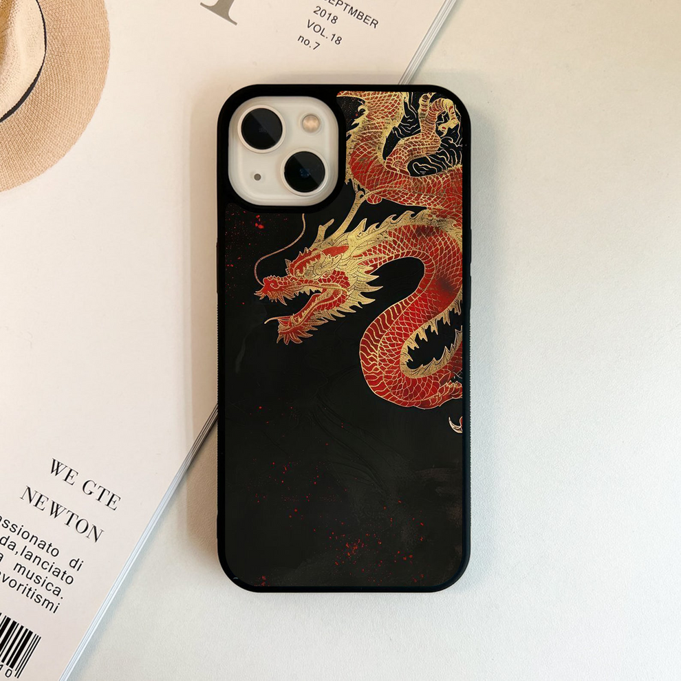 Shadow Ember Dragon Glass Case