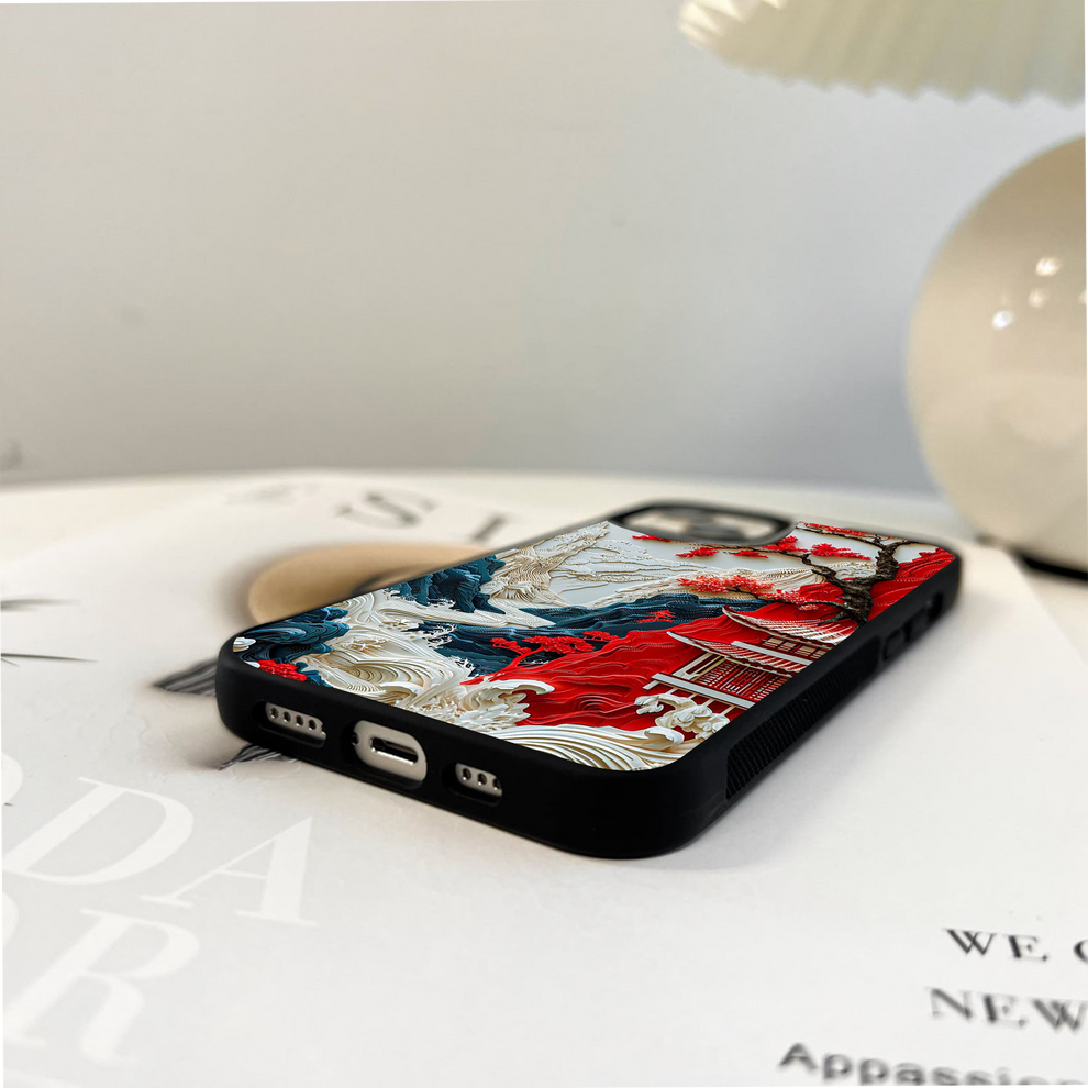 Whispers of Sakura Waves Glass Case