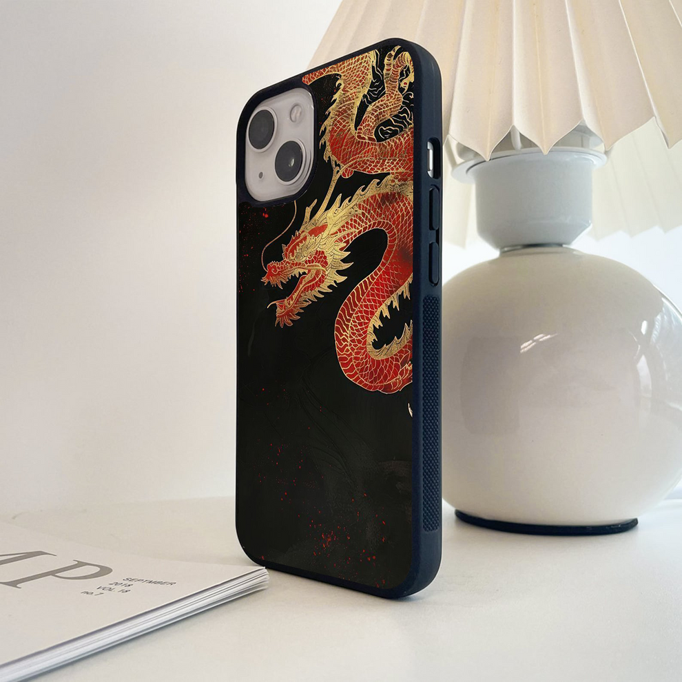 Shadow Ember Dragon Glass Case
