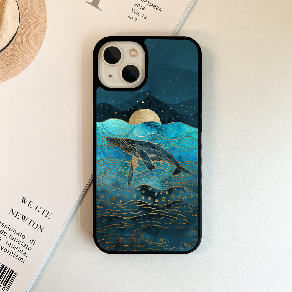 Celestial Whale Voyage Glass Case