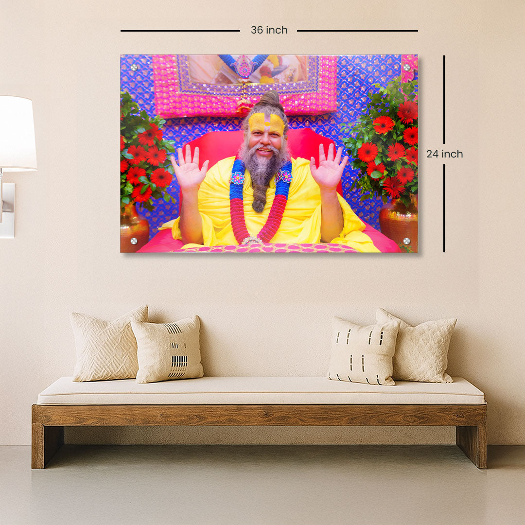 Premanand Maharaj Ji Photo Frame – Premium Acrylic Print (24x36)