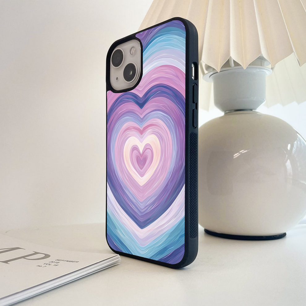 Heart Swirl Layers Glass Case