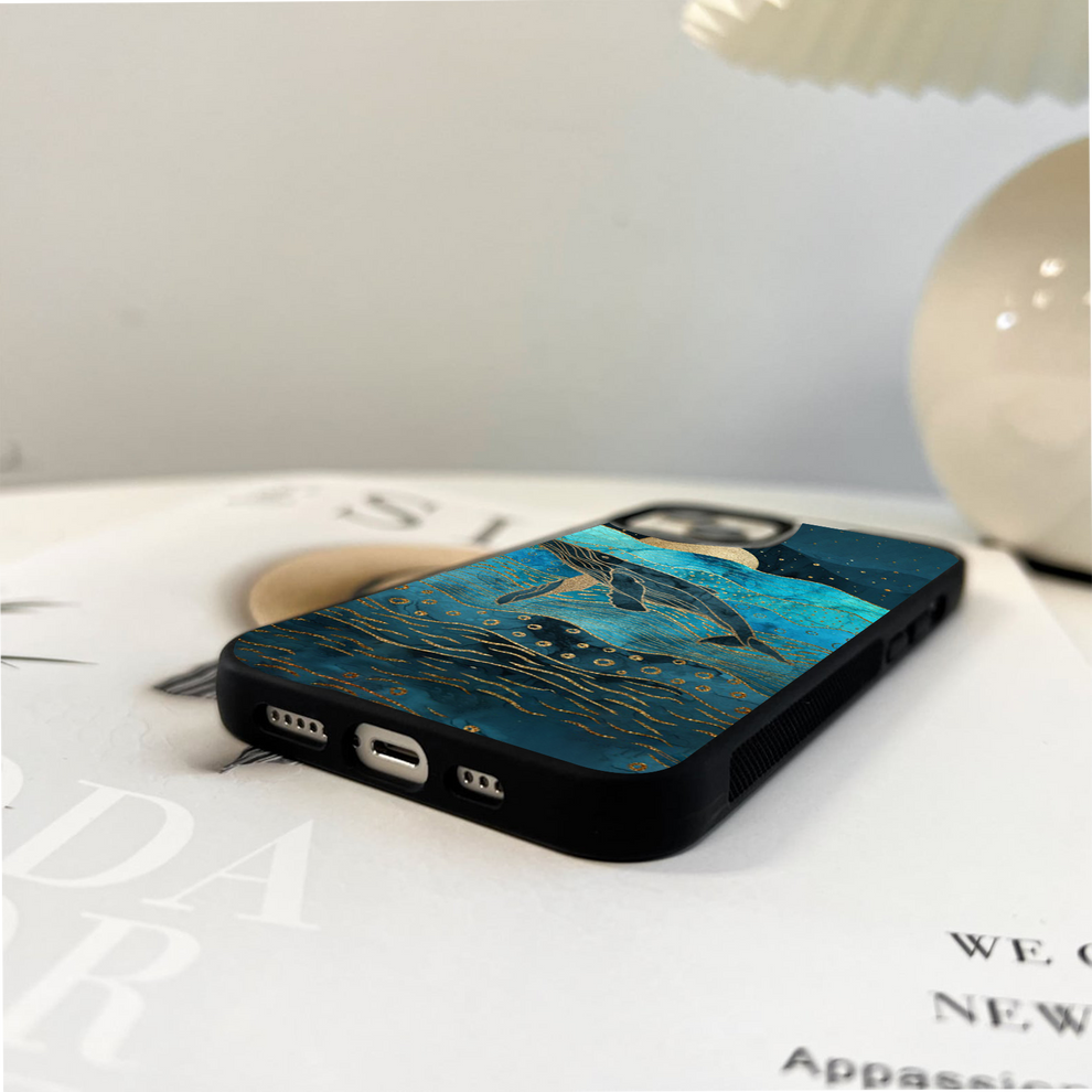 Celestial Whale Voyage Glass Case