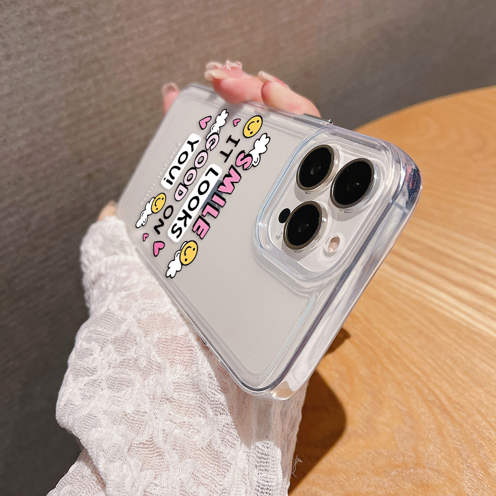 Smile, It Looks Good Clear Silicon Case Cover