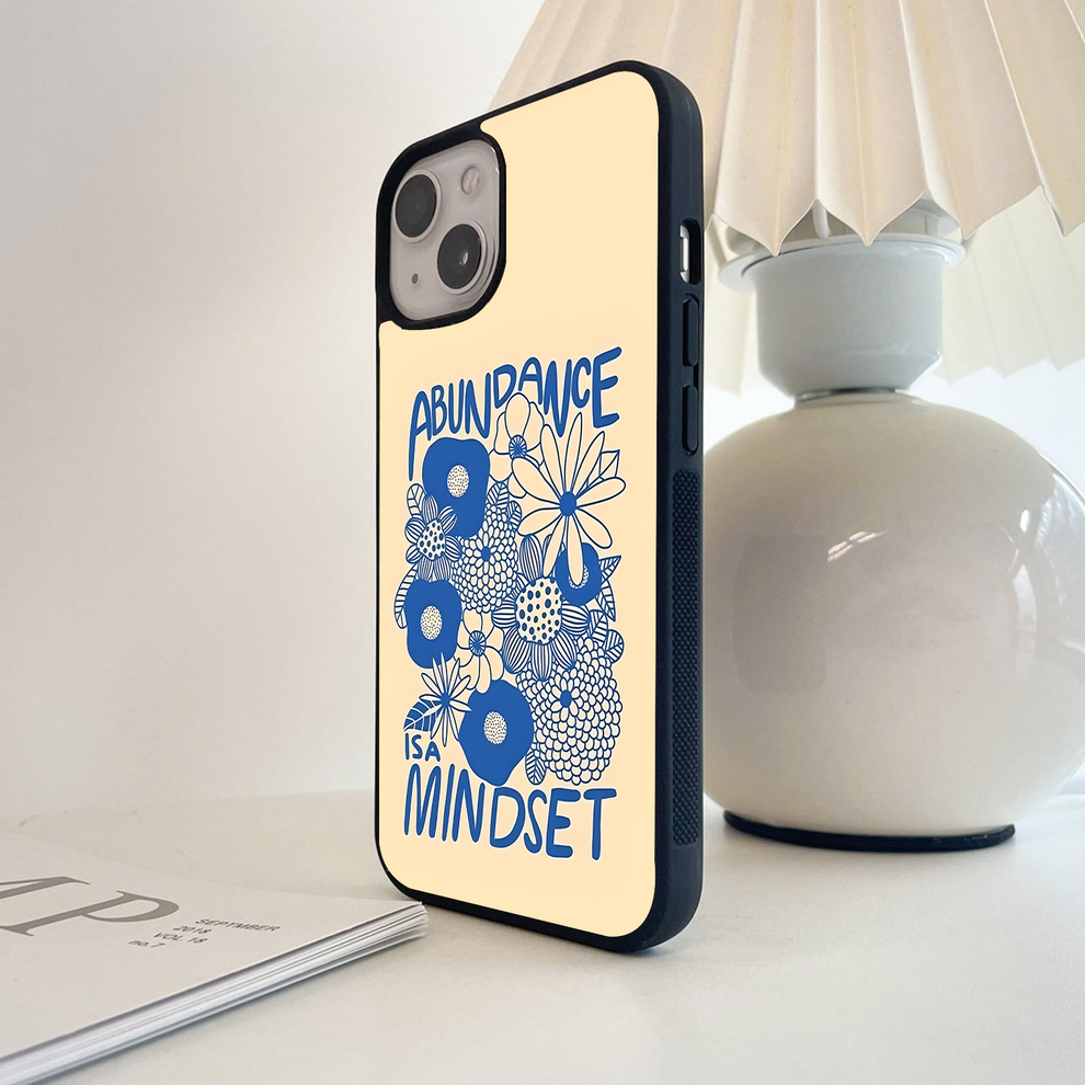 Abundance Is A Mindset Quotes Glass Case