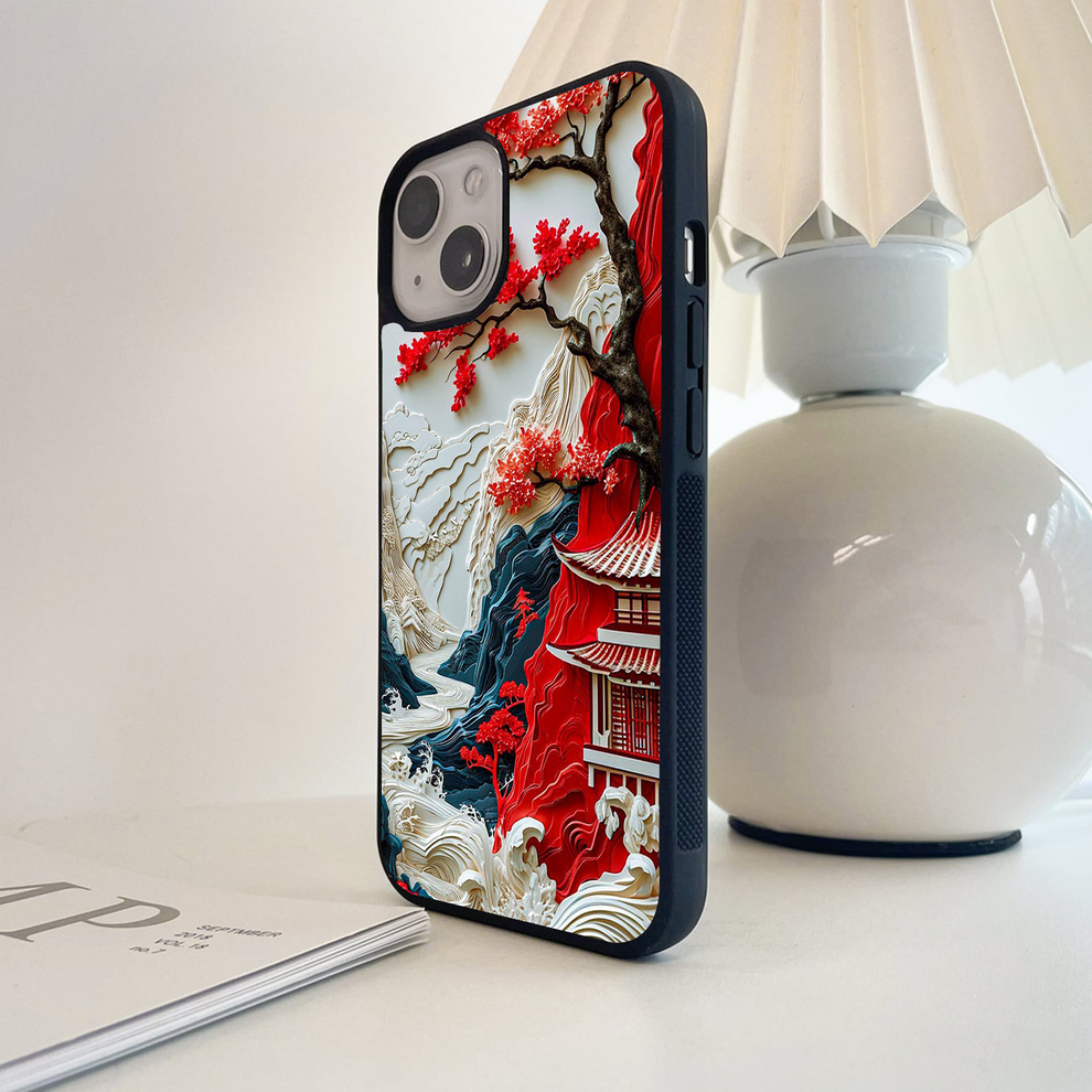 Whispers of Sakura Waves Glass Case
