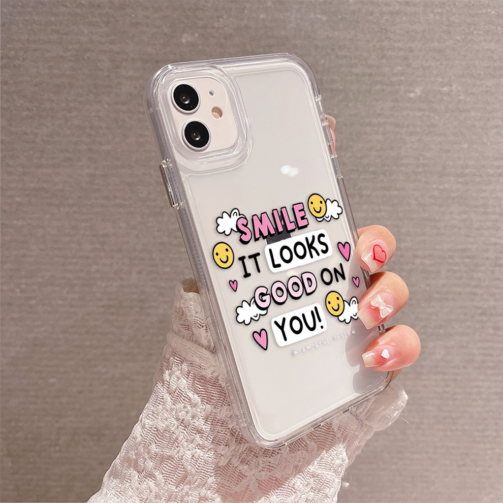 Smile, It Looks Good Clear Silicon Case Cover